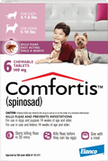 Comfortis Chewable Tablet for Dogs, 5-10 lbs & Cats 4.1-6 lbs, (Pink Box)